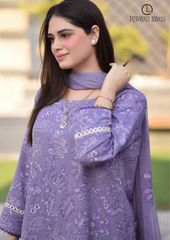 Summer Unstitched 3PCs Embroidered Lawn Dress With Embroidered Chiffon Dupatta RL-308