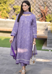 Summer Unstitched 3PCs Embroidered Lawn Dress With Embroidered Chiffon Dupatta RL-308