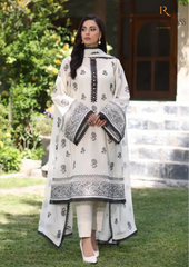 Summer Unstitched 3PCs Embroidered Lawn Dress With Embroidered Chiffon Dupatta RL-311