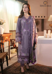 Summer Unstitched 3PCs Heavy Embroidered Lawn Dress With Digital Printed Chiffon Dupatta RL-314