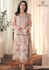 Summer Unstitched 3PCs Heavy Embroidered Lawn Dress With Digital Printed Chiffon Dupatta RL-315