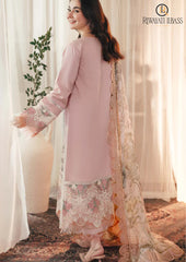 Summer Unstitched 3PCs Heavy Embroidered Lawn Dress With Digital Printed Chiffon Dupatta RL-315