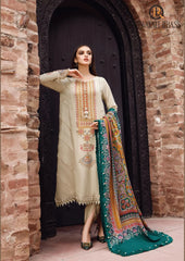 Winter Unstitched 3PCs Embroidered Dhanak Dress With Digital Printed Karandi Shawl RL-573
