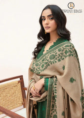 Winter Unstitched 3PCs Embroidered Dhanak Dress With Digital Printed Karandi Shawl RL-614