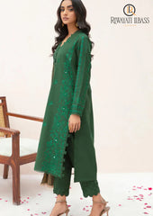 Winter Unstitched 3PCs Embroidered Dhanak Dress With Digital Printed Karandi Shawl RL-614