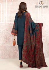 Winter Unstitched 3PCs Embroidered Khaddar Dress With Digital Printed Karandi Shawl RL-616
