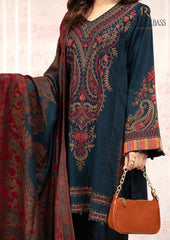 Winter Unstitched 3PCs Embroidered Khaddar Dress With Digital Printed Karandi Shawl RL-616