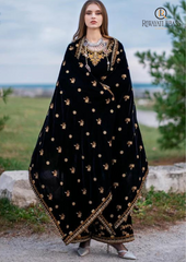 Winter Unstitched 3PCs Embroidered Velvet Dress With Embroidered Velvet Shawl RL-567