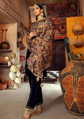 Winter Unstitched 3PCs Embroidered Dress With Karandi Shawl RL-566