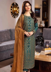 Summer Unstitched 3PCs Embroidered Lawn Dress With Chiffon Dupatta RL-165