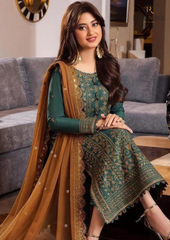 Summer Unstitched 3PCs Embroidered Lawn Dress With Chiffon Dupatta RL-165