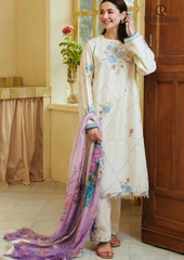 Summer Unstitched 3PCs Embroidered Lawn Dress With Diamond Monar Dupatta RL-163