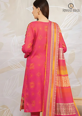 Summer Unstitched 3PCs Digital Printed Swiss Lawn Dress With Printed Lawn Trouser RL-284