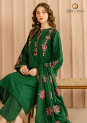 Summer Unstitched 3PCs Lawn Embroidered Dress With Lawn Embroidered Dupatta RL-210