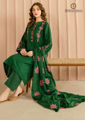 Summer Unstitched 3PCs Lawn Embroidered Dress With Lawn Embroidered Dupatta RL-210