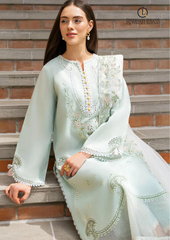 Summer Unstitched 3PC Embroidered Lawn Suit With Organza Embroidered Dupatta RL-177