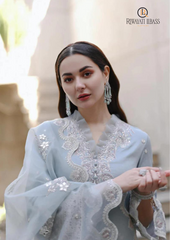 Summer Unstitched 3PCs Embroidered Lawn Dress With Organza Embroidered Dupatta RL-176