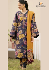 Summer Unstitched 3PCs Digital Printed Lawn Dress With Voile Dupatta RL-173