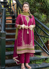 Summer Unstitched Lawn Embroidered 3PCs With TYE & DYE Chiffon Dupatta RL-172