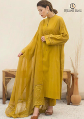 Summer Unstitched 3PC Lawn Embroidered Shirt With Chiffon Dupatta RL-167