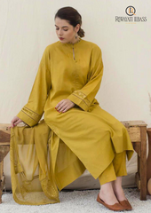 Summer Unstitched 3PC Lawn Embroidered Shirt With Chiffon Dupatta RL-167