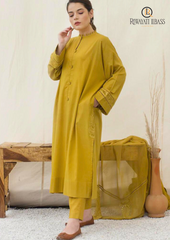 Summer Unstitched 3PC Lawn Embroidered Shirt With Chiffon Dupatta RL-167