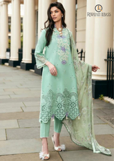 Summer Unstitched 3PCs Embroidered Lawn Dress With Monaar Dupatta RL-162