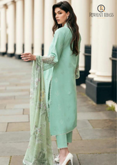 Summer Unstitched 3PCs Embroidered Lawn Dress With Monaar Dupatta RL-162