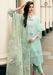 Summer Unstitched 3PCs Embroidered Lawn Dress With Monaar Dupatta RL-162