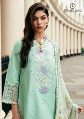 Summer Unstitched 3PCs Embroidered Lawn Dress With Monaar Dupatta RL-162