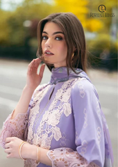 Summer Unstitched 3PCs Embroidered Lawn Dress With Monaar Dupatta RL-161