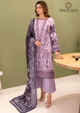 Summer Unstitched Lawn Embroidered 3PCs With Printed Organza Duppata RL-171