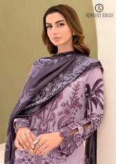 Summer Unstitched Lawn Embroidered 3PCs With Printed Organza Duppata RL-171