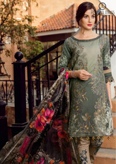 Summer Unstitched 3PCs Embroidered Lawn Dress With Chiffon Dupatta RL-202