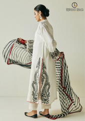 Summer Unstitched 3PCs Lawn Embroidered Dress With Organza Dupatta RL-187