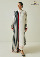 Summer Unstitched 3PCs Lawn Embroidered Dress With Organza Dupatta RL-187