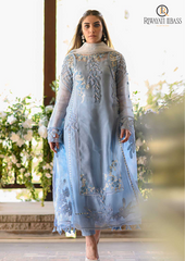 Summer Unstitched 3PCs Embroidered Organza Dress With Organza Duppata RL-196