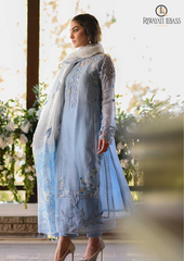 Summer Unstitched 3PCs Embroidered Organza Dress With Organza Duppata RL-196