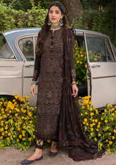 Summer Unstitched 3PC Lawn Heavy Embroidered Shirt With Organza Dupatta RL-166