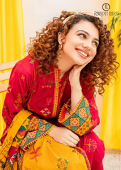 Summer Unstitched 3PCs Embroidered Dress With Chiffon Dupatta RL-195