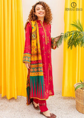 Summer Unstitched 3PCs Embroidered Dress With Chiffon Dupatta RL-195
