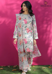 Summer Unstitched 3PCs Digital Printed Lawn Dress With Organza Dupatta RL-201