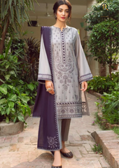 Summer Unstitched 3PC Lawn Embroidered Dress With Chiffon Embroidered Dupatta RL-185