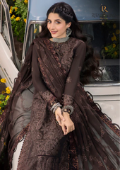 Summer Unstitched 3PC Lawn Heavy Embroidered Shirt With Organza Dupatta RL-166