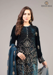 Summer Unstitched 3PCs Lawn Embroidered Dress With Chiffon Embroidered Dupatta RL-189