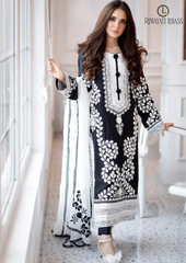 Summer Unstitched 3PCs Lawn Embroidered Dress With Chiffon Dupatta RL-188