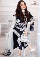 Summer Unstitched 3PCs Lawn Embroidered Dress With Chiffon Dupatta RL-188