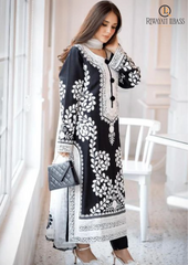 Summer Unstitched 3PCs Lawn Embroidered Dress With Chiffon Dupatta RL-188