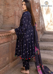 Summer Unstitched 3PCs Digital Printed Lawn Dress With Diamond Dupatta RL-184