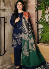 Summer Unstitched 3PCs Embroidered Dress With Printed Lawn Dupatta RL-252